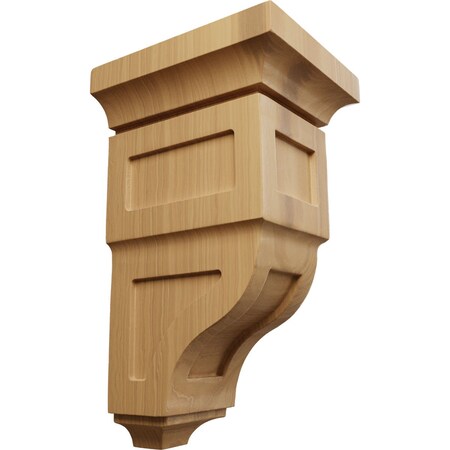 Ekena Millwork 5"W x 5 3/4"D x 10"H Medium Reyes Wood Corbel, Cherry CORW05X05X10RYCH